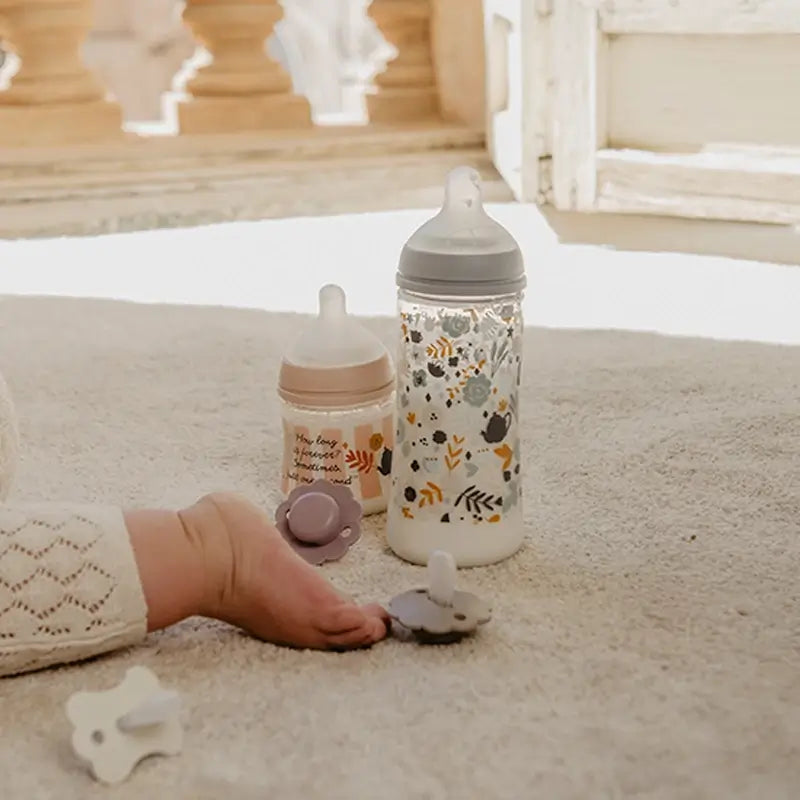 Suavinex Biberón 150 Ml, Flujo Lento (S), +0 Meses, Wonderland Rosa