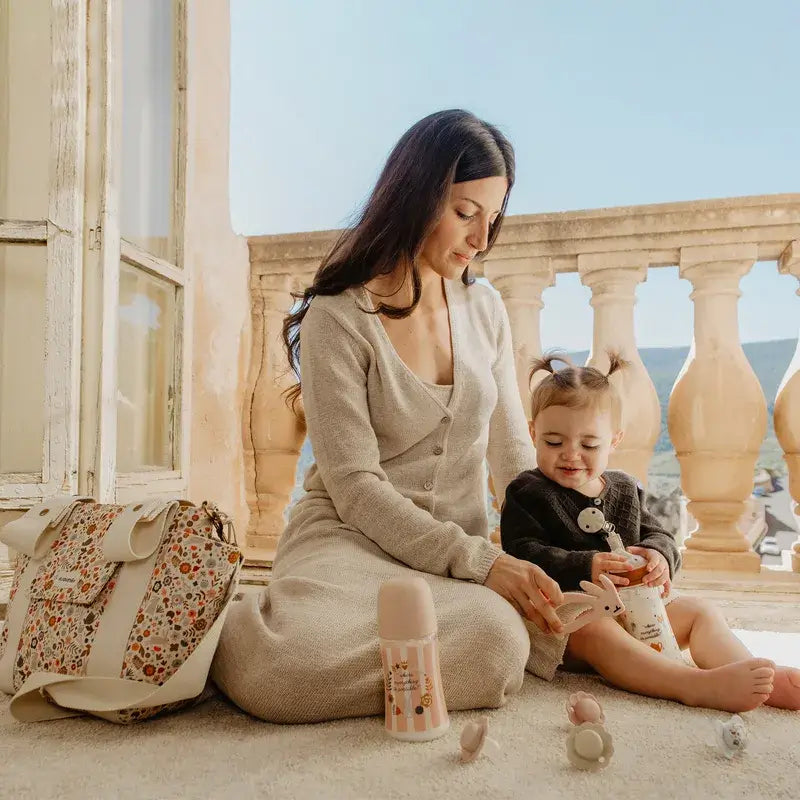 Suavinex Biberón 270 Ml, Flujo Medio (M), +3 Meses, Wonderland Rosa