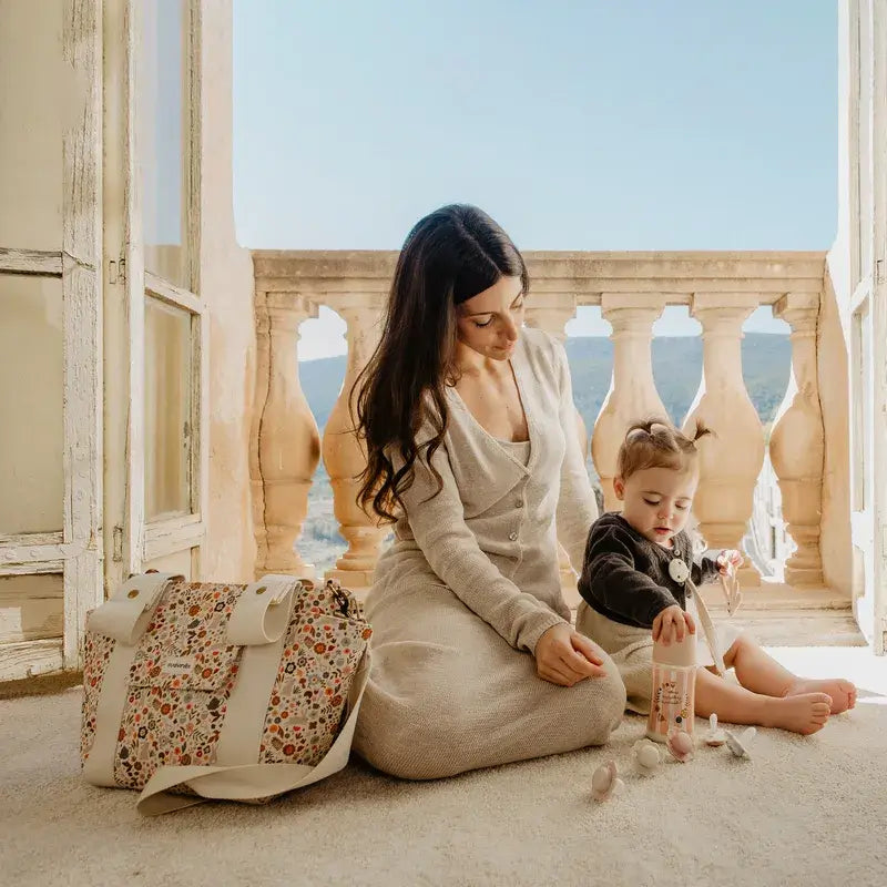 Suavinex Biberón 360 Ml, Flujo Denso (L), +6 Meses, Wonderland Rosa