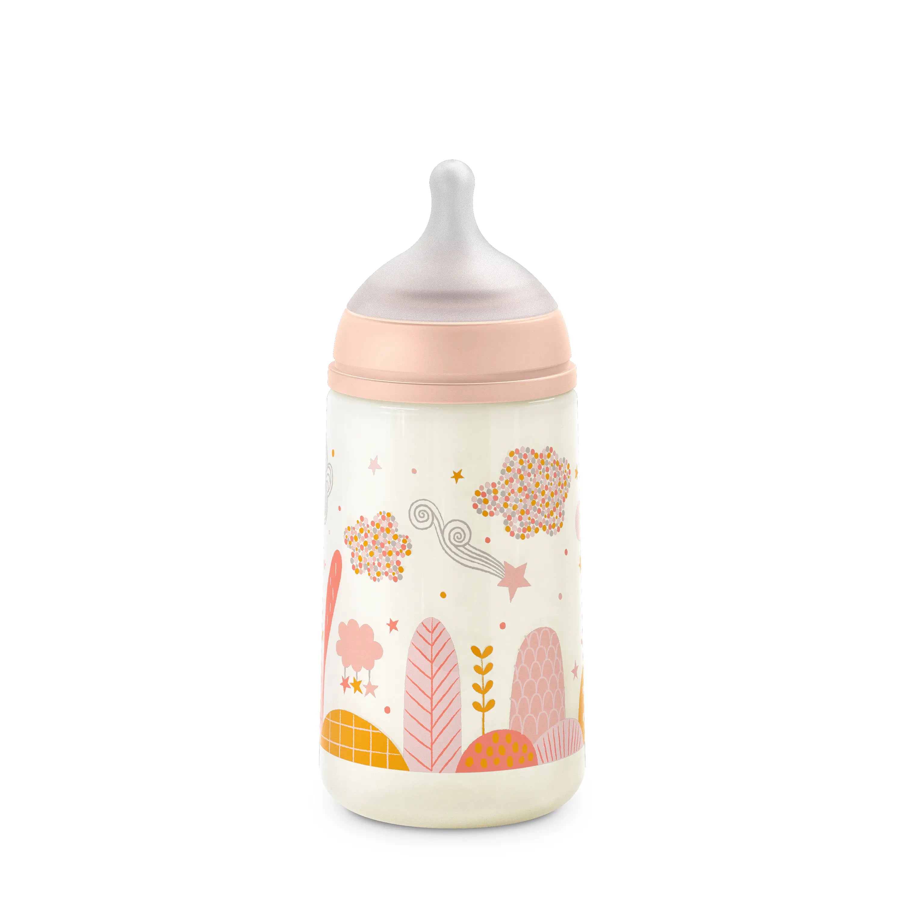 Suavinex Biberón De 270 Ml Flujo Lento, Bebés +3 Meses. Rosa, 1 unidades