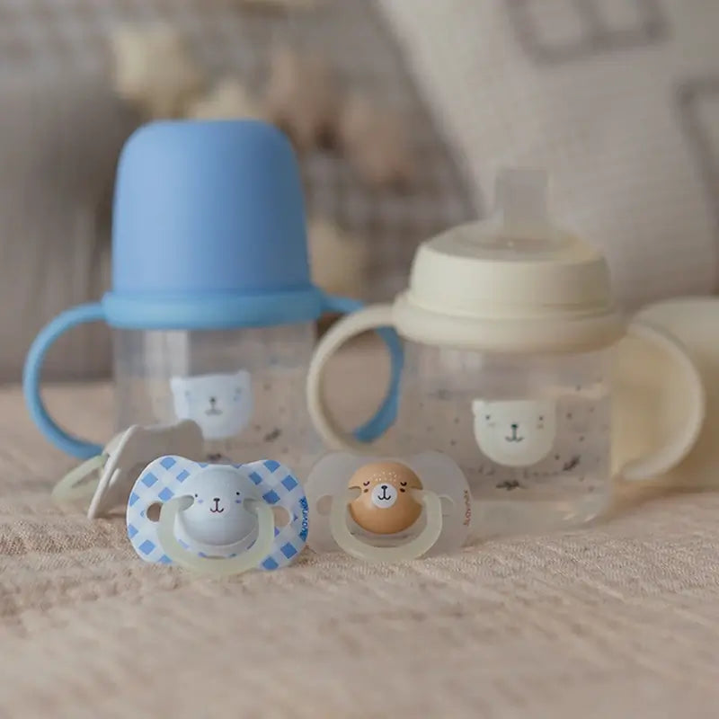 Suavinex Biberón Nocturno Night & Day +6 Meses Wild&Free Rosa, 150 ml