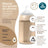 Suavinex Biberón Silicona 240 Ml, Flujo Medio (M), +3 Meses, Ballad Blue