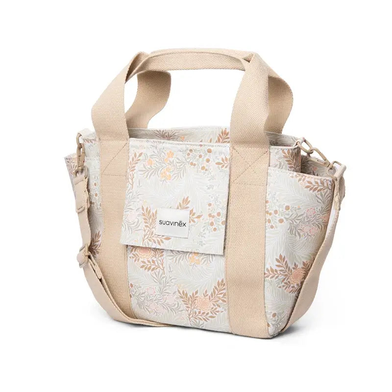 Suavinex Bolso Carro Bebé Panera Estampado Poetry Beige