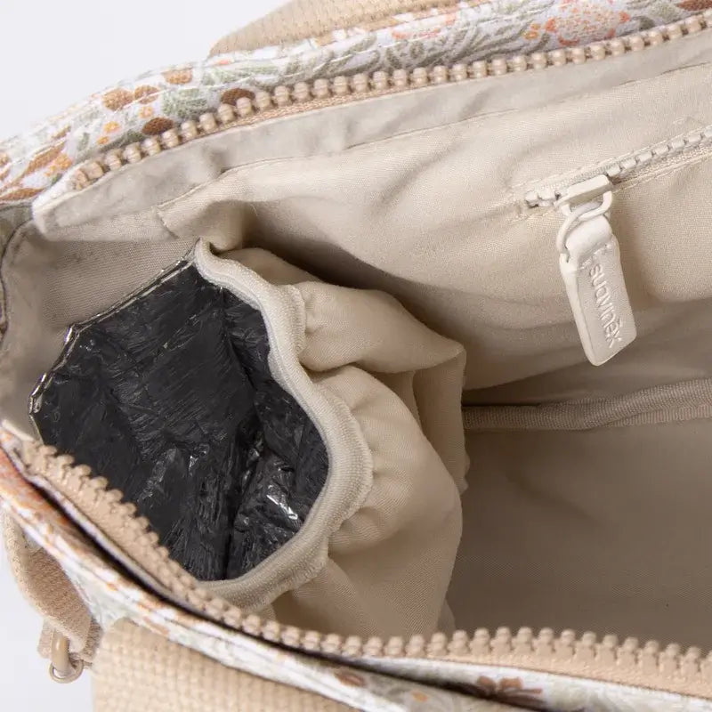 Suavinex Bolso Carro Bebé Panera Estampado Rectangular Poetry Beige