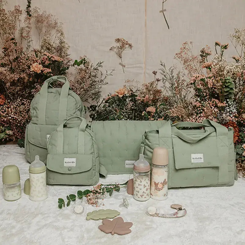 Suavinex Bolso Carro Bebé Panera Rectangular Poetry Verde