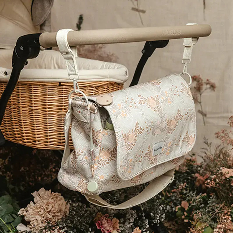 Suavinex Bolso Maternidad Bandolera Estampado Poetry Beige