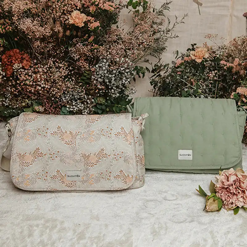 Suavinex Bolso Maternidad Bandolera Estampado Poetry Beige