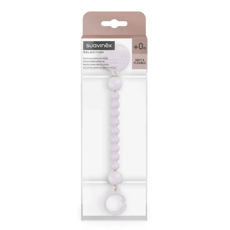 Suavinex Broche Pinza De Silicona, Lavender