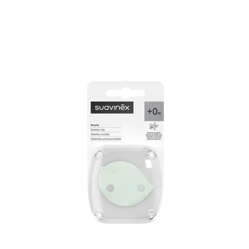 Suavinex Broche Pinza Sujetachupetes +0 Meses Birdies Verde
