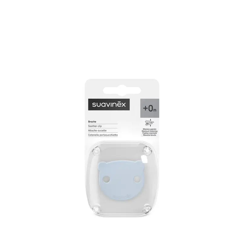 Suavinex Broche Pinza Sujetachupetes +0 Meses Wild&Free Azul