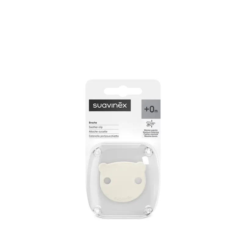 Suavinex Broche Pinza Sujetachupetes +0 Meses Wild&Free Beige