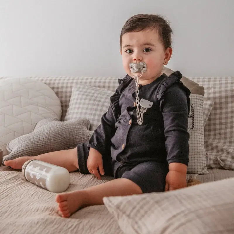 Suavinex Broche Pinza Sujetachupetes +0 Meses Wild&Free Beige