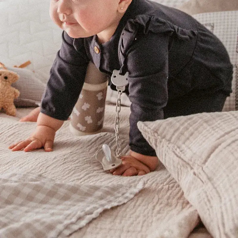 Suavinex Broche Pinza Sujetachupetes +0 Meses Wild&Free Beige