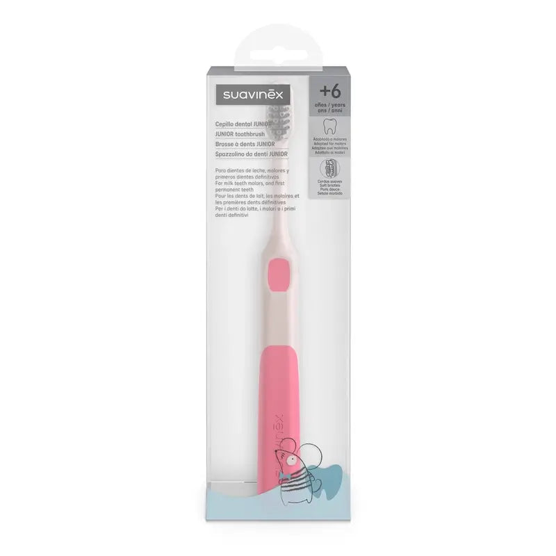 Suavinex Cepillo De Dientes Infantil +6 Años, Rosa