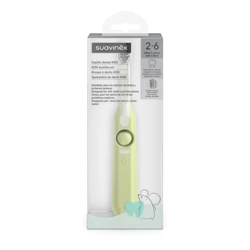 Suavinex Cepillo De Dientes Infantil De 2 A 6 Años, Verde