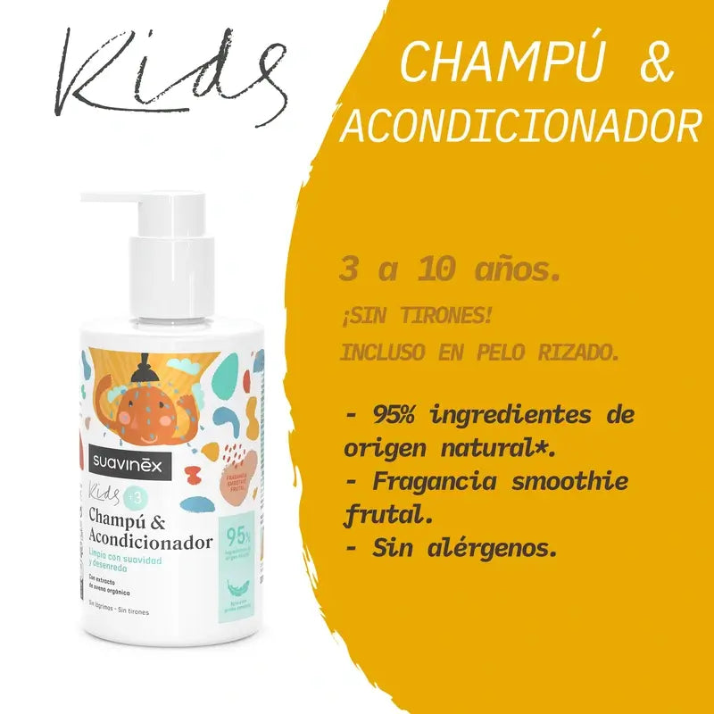 Suavinex Champú Acondicionador 3 A 10 Años, 300 Ml