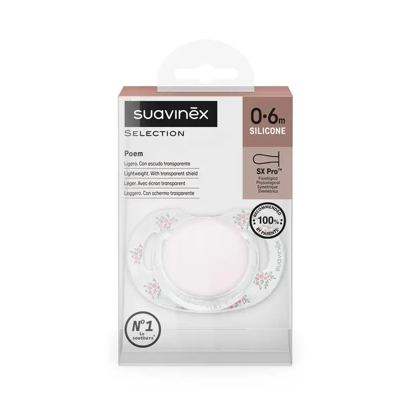 Suavinex Chupete Sx Pro 0/6 Meses, Poetry Rosa