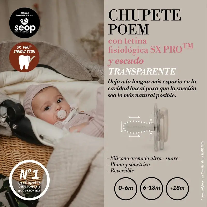 Suavinex Chupete Sx Pro +18 Meses, Poetry Azul