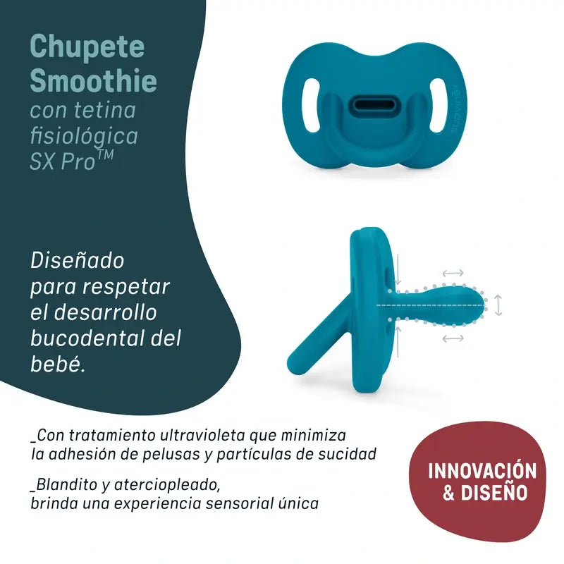 Suavinex Chupete Todo Silicona Fisiológico Sx Pro, 6/18 Meses, Turtle Green
