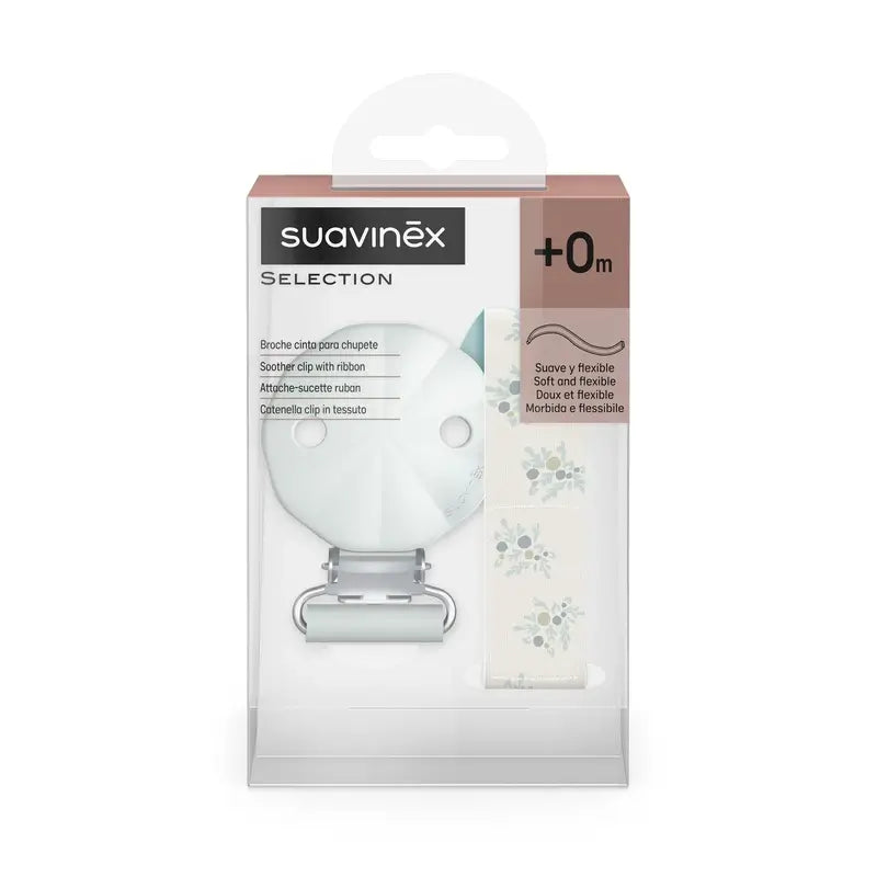 Suavinex Chupetero De Tela +0 Meses, Poetry Azul