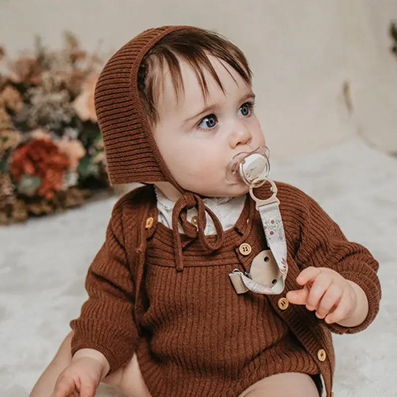 Suavinex Chupetero De Tela +0 Meses, Poetry Beige