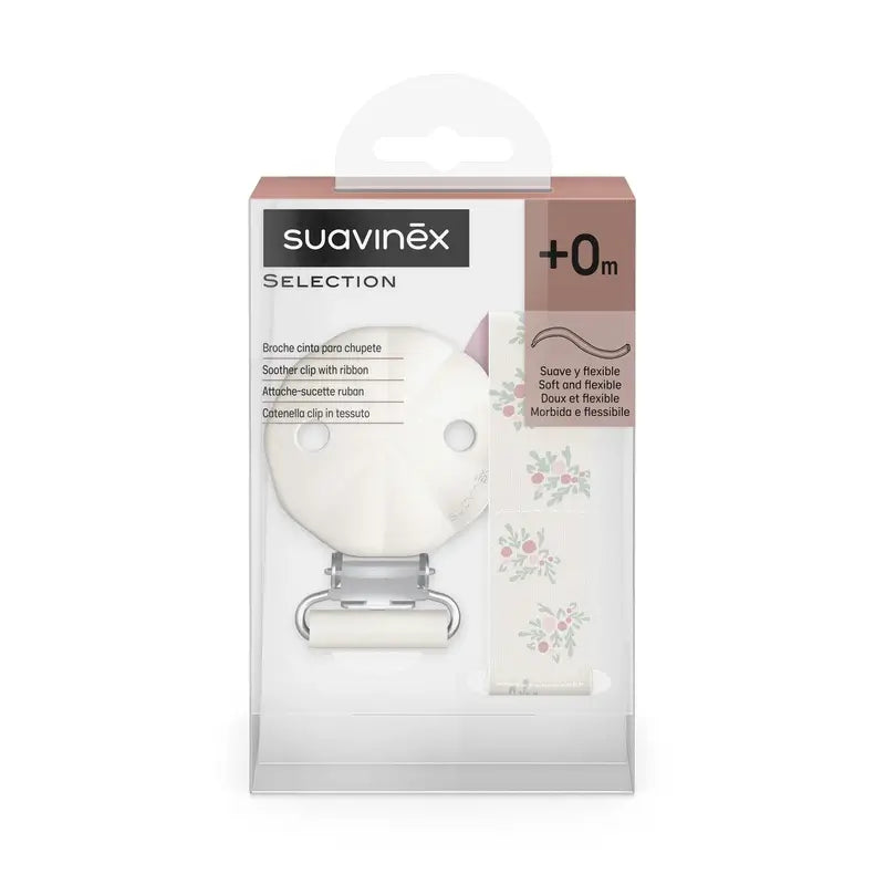 Suavinex Chupetero De Tela +0 Meses, Poetry Rosa