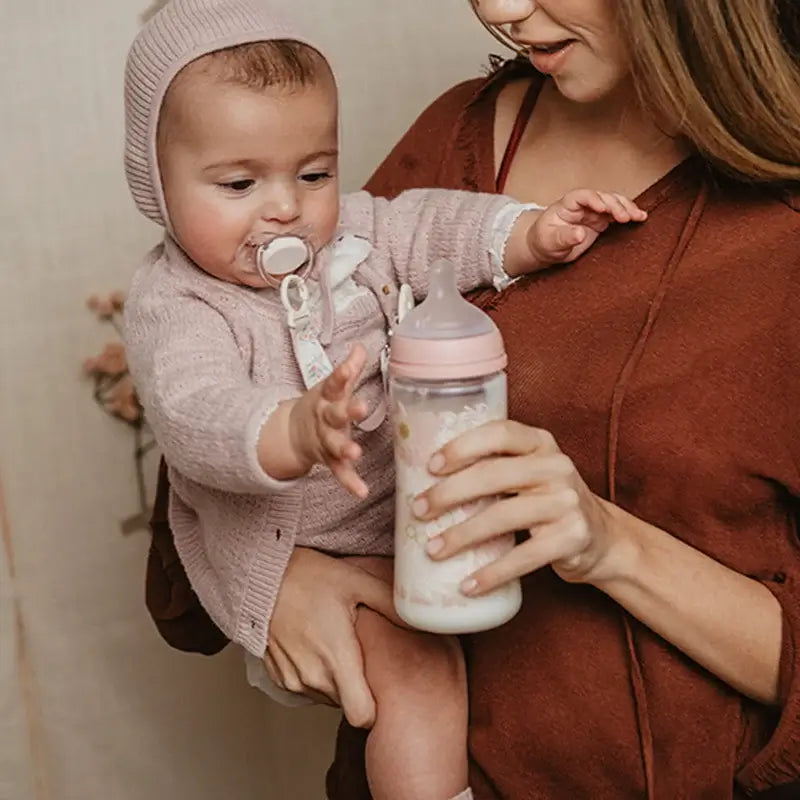 Suavinex Chupetero De Tela +0 Meses, Poetry Rosa