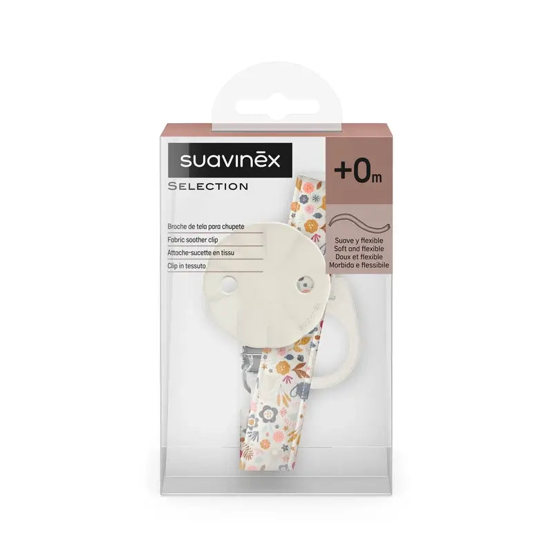 Suavinex Chupetero De Tela +0 Meses, Wonderland Flores