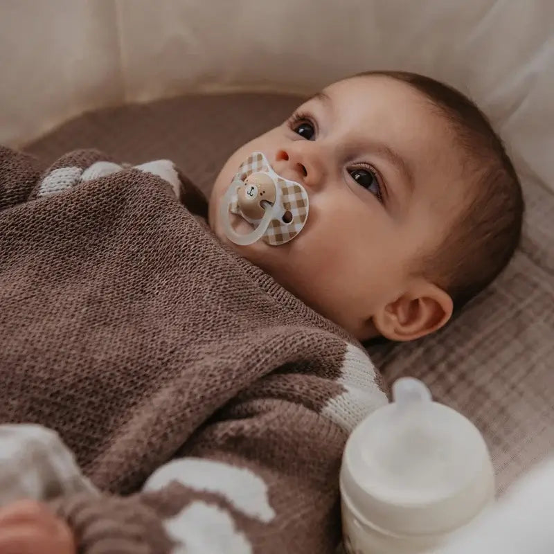 Suavinex Chupetes Nocturnos Night & Day Tetina Sx Pro 6/18 Meses Gris, 2 unidades