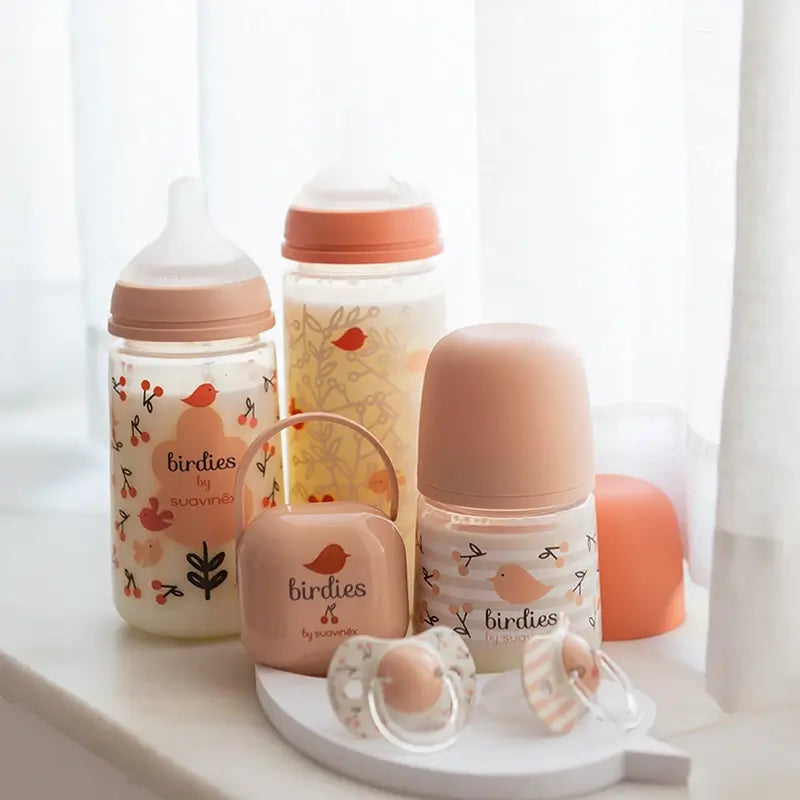 Suavinex Chupetes Tetina Sx Pro 0/6 Meses Birdies Rosa, 2 unidades