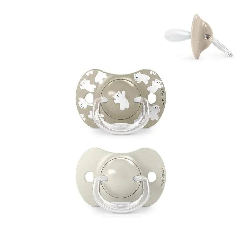 Suavinex Chupetes Tetina Sx Pro +18 Meses Wild&Free Beige, 2 unidades