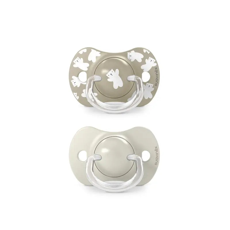 Suavinex Chupetes Tetina Sx Pro +18 Meses Wild&Free Beige, 2 unidades