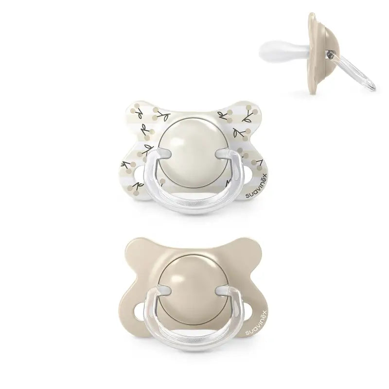 Suavinex Chupetes Tetina Sx Pro -2/2 Meses Birdies Beige, 2 unidades