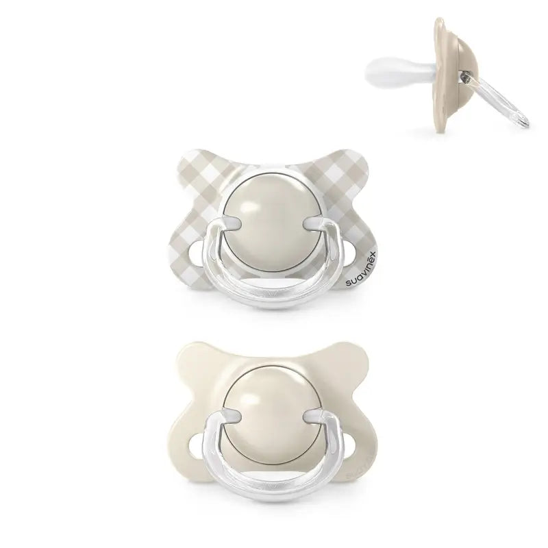 Suavinex Chupetes Tetina Sx Pro -2/2 Meses Wild&Free Beige, 2 unidades