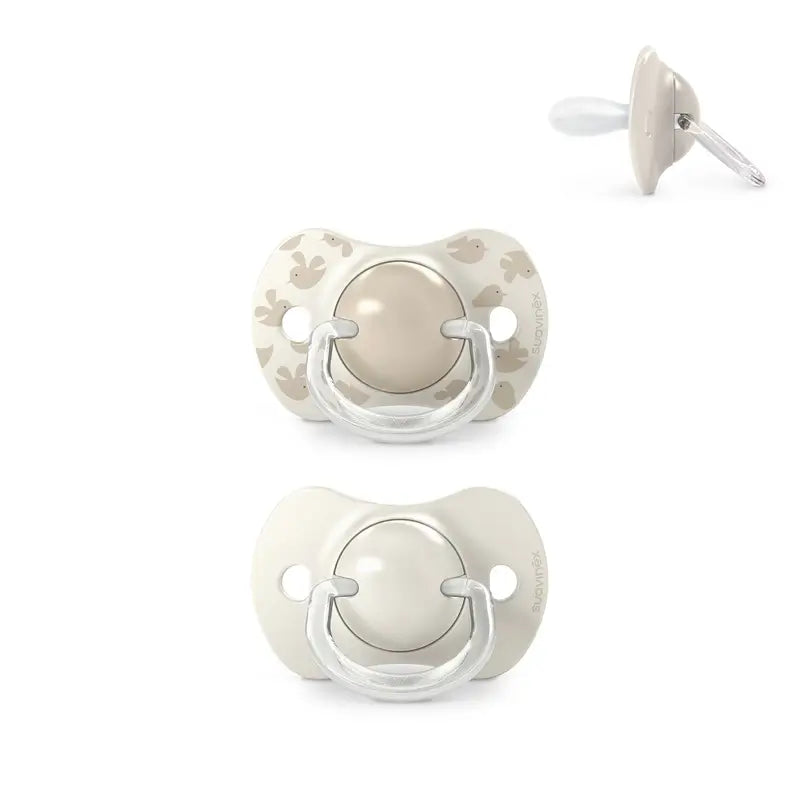 Suavinex Chupetes Tetina Sx Pro 6/18 Meses Birdies Beige, 2 unidades