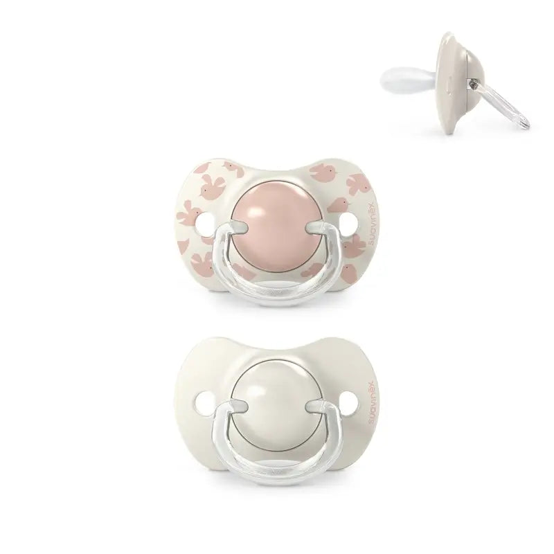 Suavinex Chupetes Tetina Sx Pro 6/18 Meses Birdies Rosa, 2 unidades