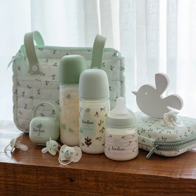 Suavinex Chupetes Tetina Sx Pro 6/18 Meses Birdies Verde, 2 unidades