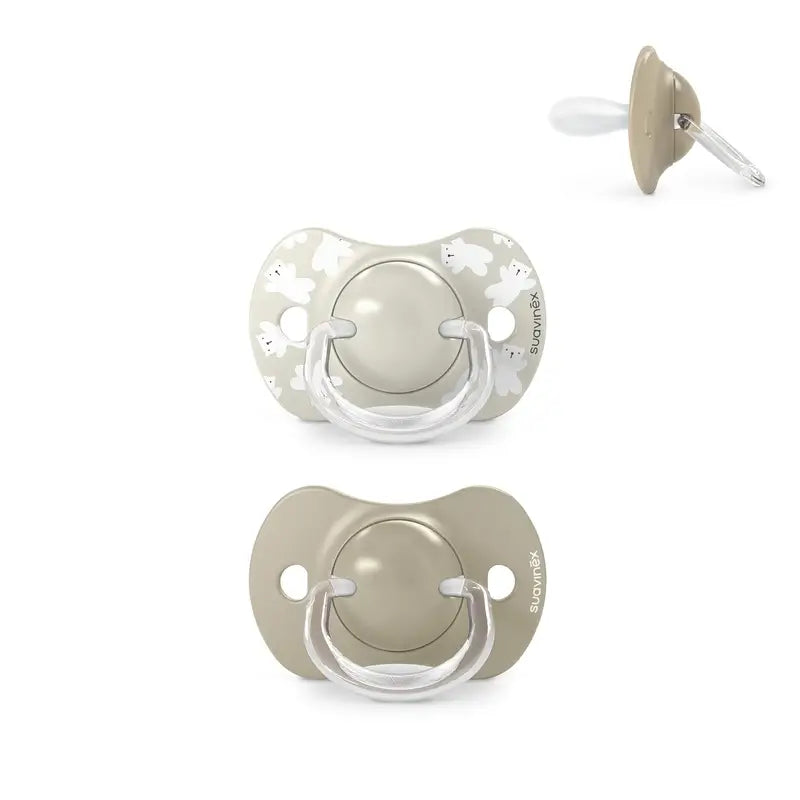 Suavinex Chupetes Tetina Sx Pro 6/18 Meses Wild&Free Beige, 2 unidades