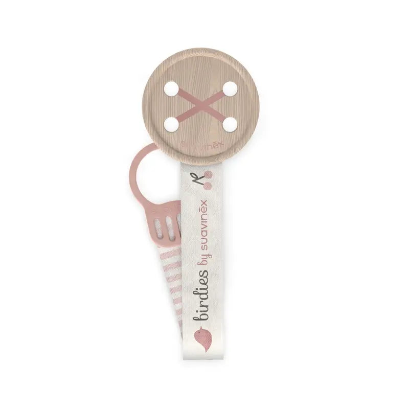 Suavinex Cinta Sujetachupetes +0 Meses Birdies Rosa
