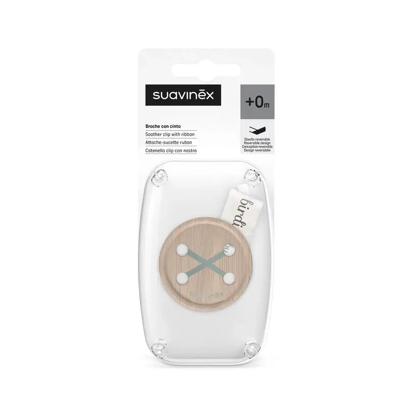 Suavinex Cinta Sujetachupetes +0 Meses Birdies Verde