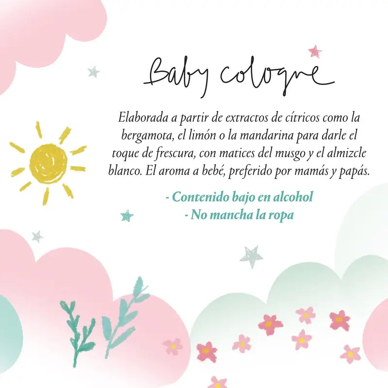 Suavinex Baby Cologne Colonia Infantil Baja En Alcohol, No Mancha, 100 Ml
