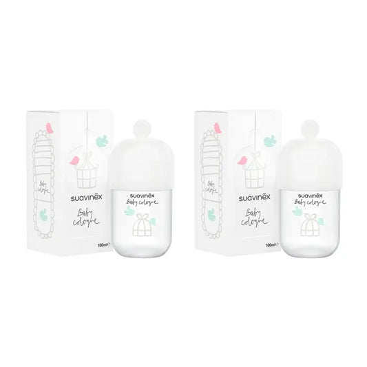 Suavinex Baby Cologne Colonia Infantil Baja En Alcohol, No Mancha, 2x100 Ml