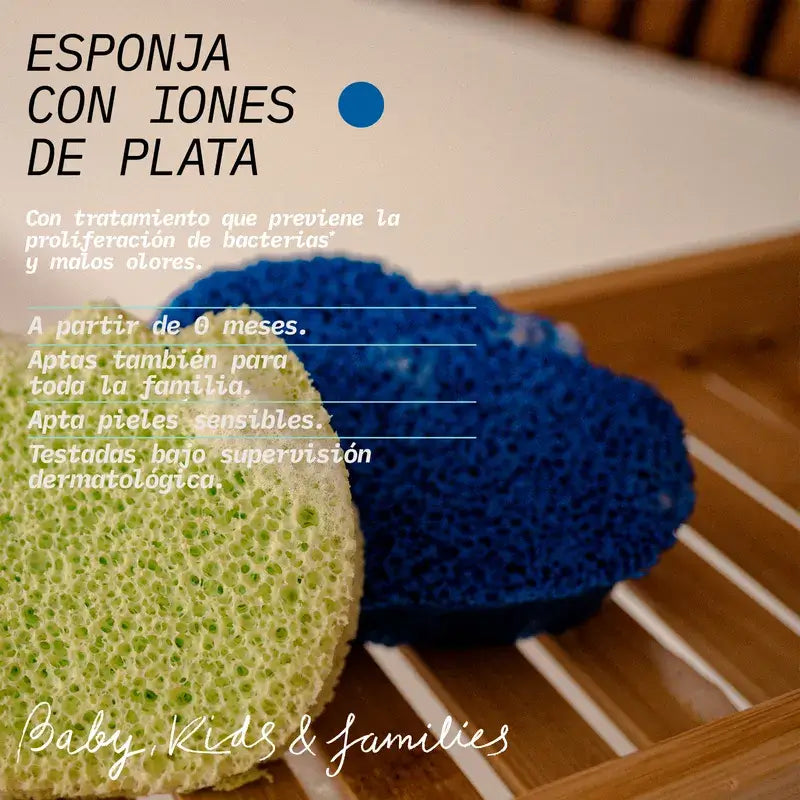 Suavinex Esponja De Baño Con Iones De Plata, +0 Meses / Familiar
