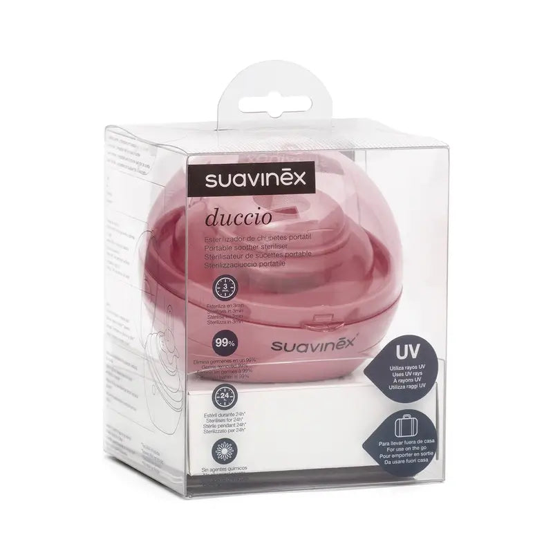 Suavinex Esterilizador De Chupetes Uv Duccio, Rosa