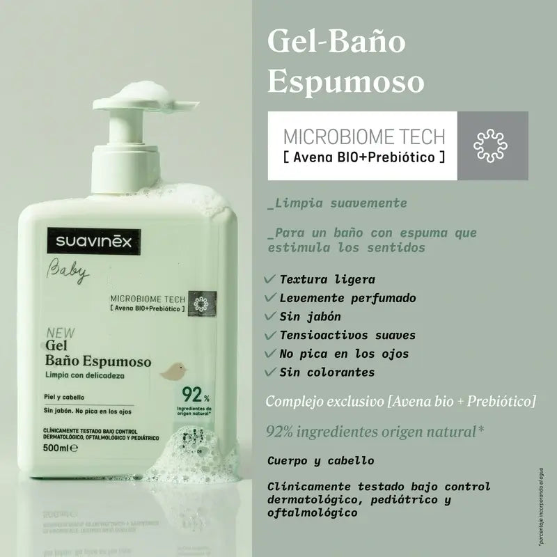Suavinex Gel - Baño Espumoso Para Bebés, 750 Ml