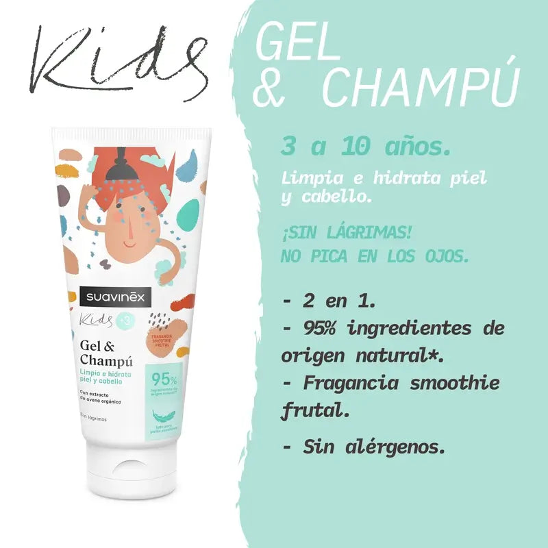 Suavinex Gel-Champú 3 A 10 Años, 200 Ml