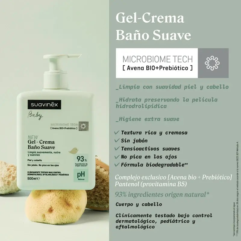 Suavinex Gel - Crema Baño Suave Para Bebés, 750 Ml