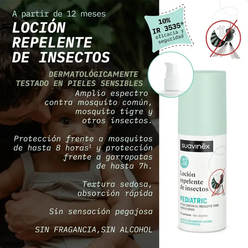 Suavinex Loción Repelente Mosquitos, +12 Meses, 100 Ml