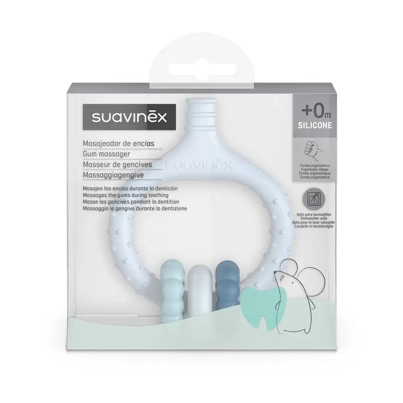 Suavinex Masajeador De Encías Para Bebés +0 Meses, Azul