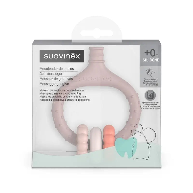Suavinex Masajeador De Encías Para Bebés +0 Meses, Rosa